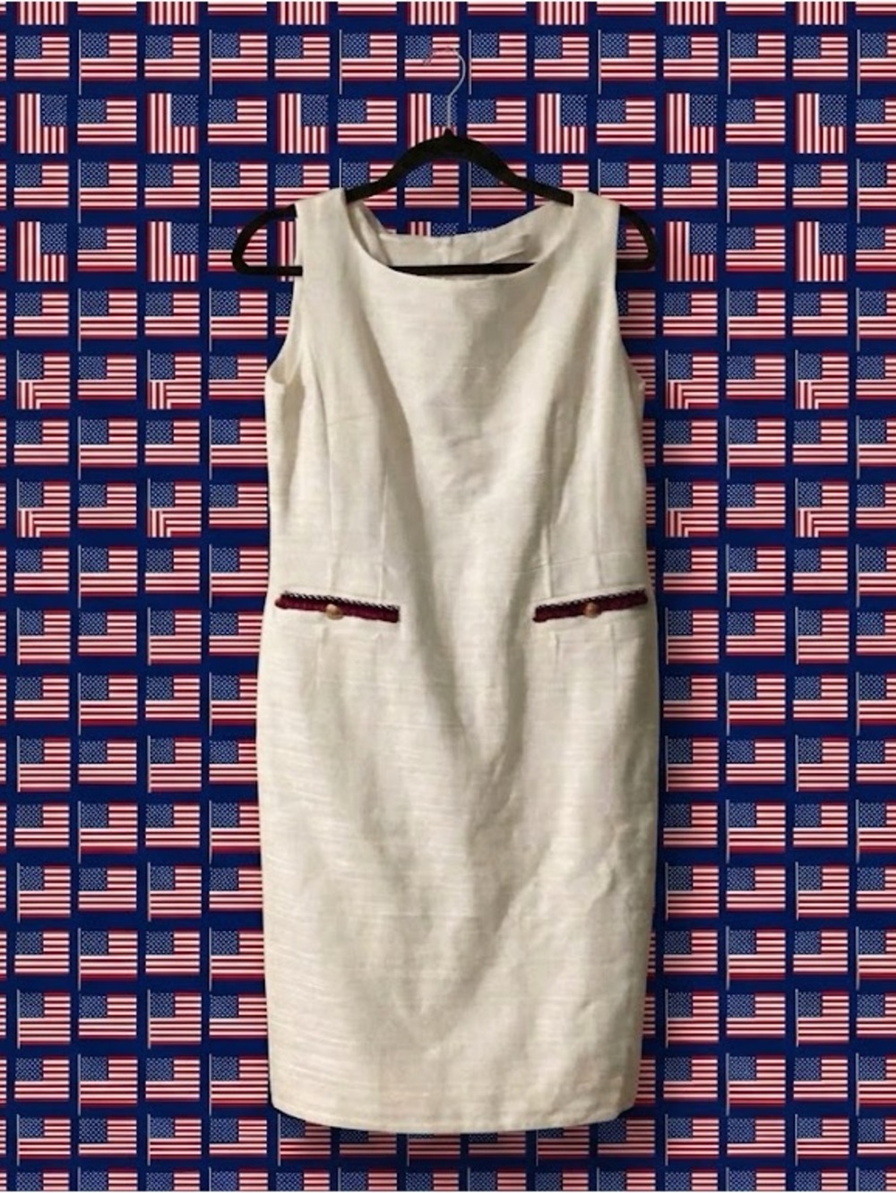 Sonia Bogner Off-White Sheath Dress